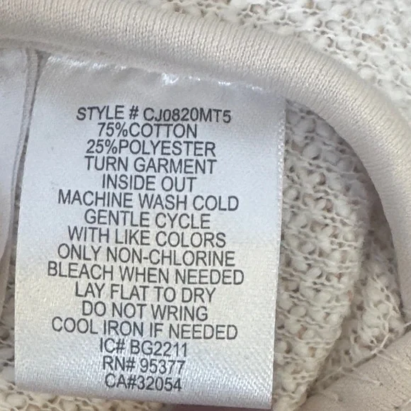 Sanctuary x Anthropologie Cream Textured Knit Blazer XS-S Quiet Luxury - Picture 4 of 13